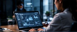 Professional using an office computer